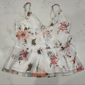 Abercrombie floral wrap tank